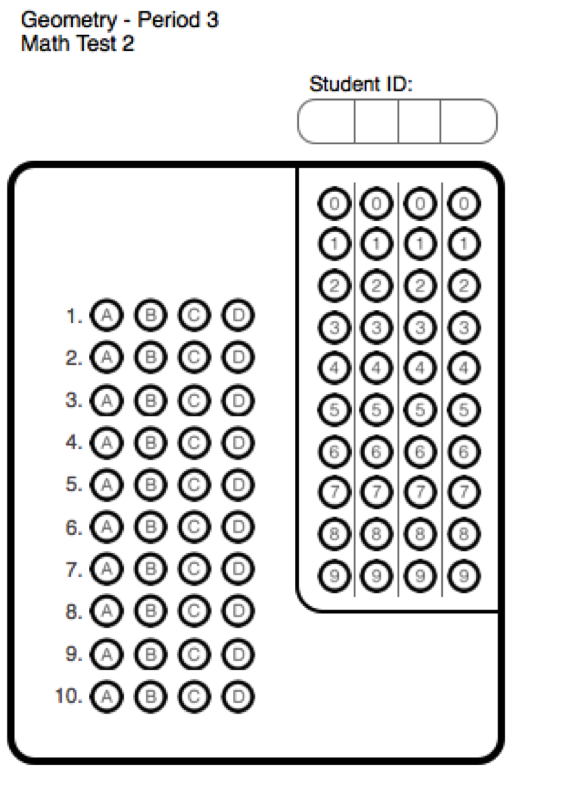 Bubble Sheet