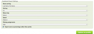 Gradebook Export Settings