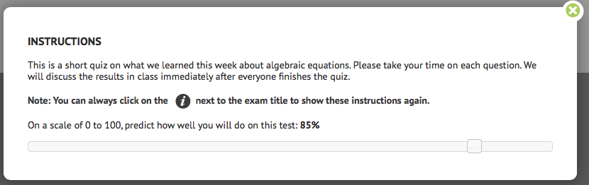 Student View of Ask for Prediction